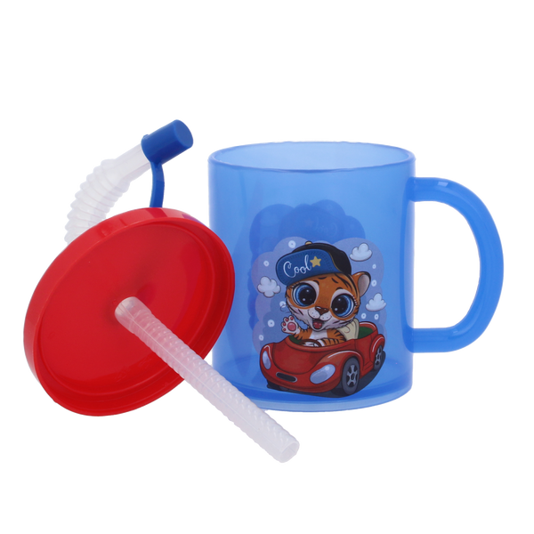 PLASTIC CUP 210ML WITH STRAW