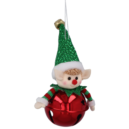 CHRISTMAS DECORATION - BELL ELF MIX DESIGNS 5 x 12 CM
