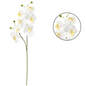 RAMĂ ARTIFICIALĂ - ORHIDEE 64 CM ALBĂ ambalaj=24 buc *3643
