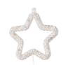 CHRISTMAS RIBBON LED WITH STAR SILVER WARM WHITE