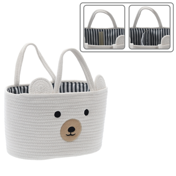 BASKET ANIMAL WHITE SIZE S