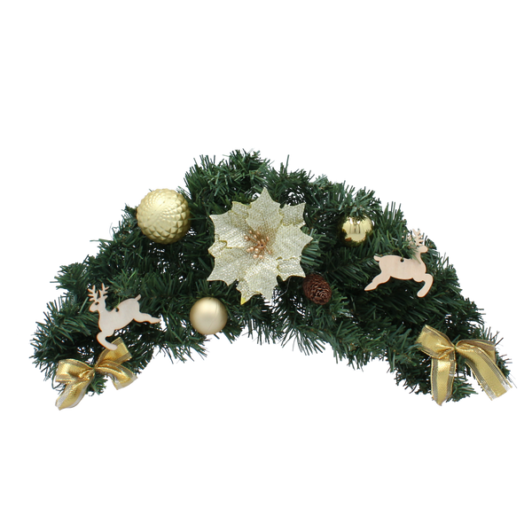 WISZĄCY STROIK BOŻONARODZENIOWY 60 CM ZŁOTY *3940