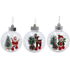 ORNAMENT DE CRĂCIUN - BOMBĂ ZĂPAD 8 CM - PINGUIN / REN / MOȘ NICOLAE *5409