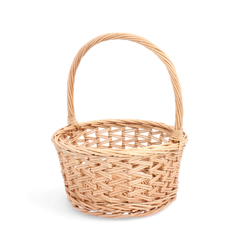 RATTANOVÝ KOŠ 28 x 28 x 14/36 CM S RUKOVETÍ - PŘÍRODNÍ *1904