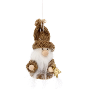 SET OF 4 CHRISTMAS TREE ORNAMENTS - GNOMES 8 CM MIXED COLORS