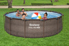 PISCINA RATTAN ÎN AER 3,66 X 1 M (PISCINĂ, POMPĂ DE FILTRARE, SCARA) *6558 *6211