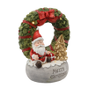FIGURE OF THE NATIVITY SCENE - WREATH WITH SANTA "MERRY CHRISTMAS" 22 X 21 X 40 CM LED