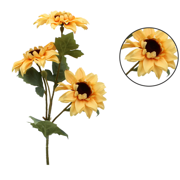 RAMĂ ARTIFICIALĂ - FLOAREA SOARELUI 50 CM ambalaj=48 buc *3575