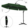 GARDEN UMBRELLA 3 M GREEN "BANANA" WITH COVER WITH LED