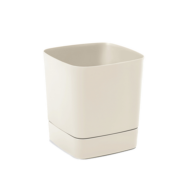 KVĚTINÁČ S PODŠÁLKEM CLIMA 250X250MM RECYCLED BEŽOVÝ*81420