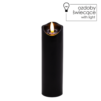 LED CANDLE BLACK 5 X 17,5 CM