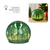 OZDOBY VIANOČNÉ - SKLENENÁ KULIČKA LED ZELENÁ 10 CM *1280