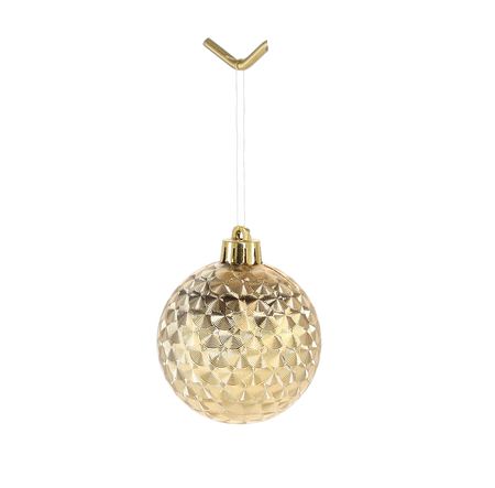 SET OF 24 BAUBLES 6 CM RED/GOLD/SILVER