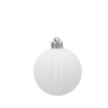 SET OF 9 BAUBLES 6 CM WHITE