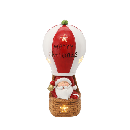 FIGURĂ DE CRĂCIUN - MOȘ CRĂCIUN ÎN BALON 20 X 20 X 43 CM LED *1001