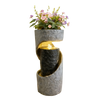 FONTAINA DE GRĂDINĂ SPIRALĂ 28 X 28 X 67,5 CM LED *9717