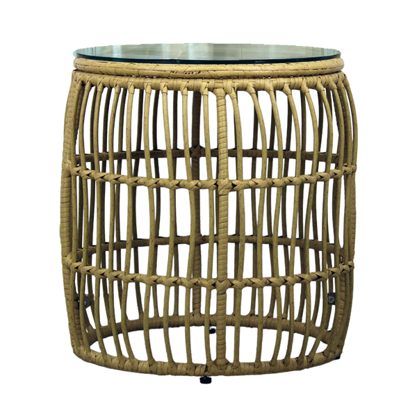 Zahradní nábytek (gauč, 2 židle, 2 stolky) - hnědá, polštáře - šedá *7534