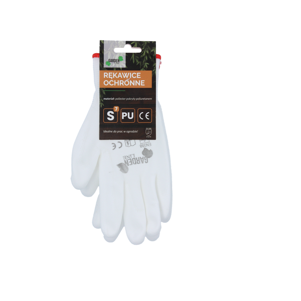 GARDEN GLOVES "7", POLYESTER WITH POLYURETHANE PACKET=12
