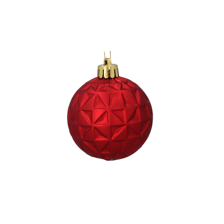 SET OF 60 CHRISTMAS ORNAMENTS RED/GOLD/SILVER MIX DESIGNS