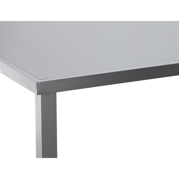 Hliníkový zahradní stůl se skleněnou deskou 150 x 90 x 71 CM šedý *9514