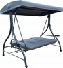 HUŚTAWKA OGRODOWA 194 x 120 x 174 CM ANTRACYT Z FUNKCJĄ LEŻANKI PREMIUM *3156