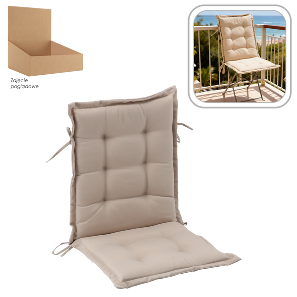 PODUSZKA NA KRZESŁO / OPARCIE 48 x 100 x 5 CM NATURALNA