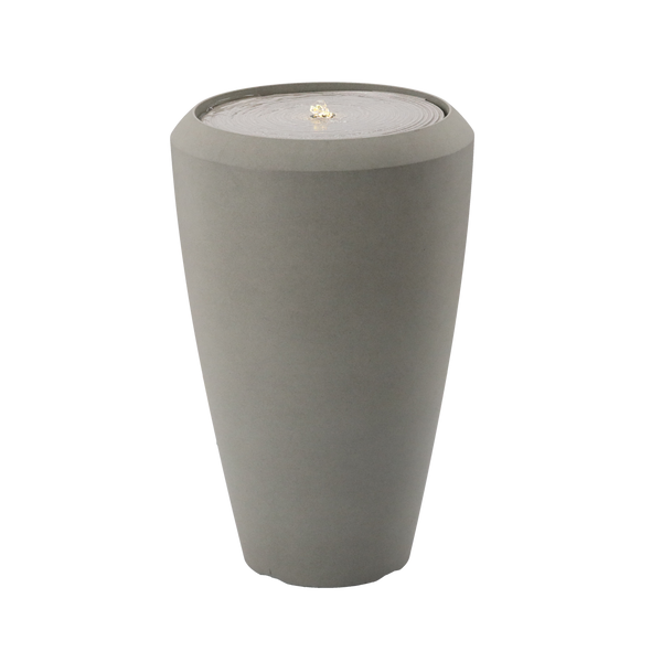 PLASTIC GARDEN FOUNTAIN WITH LED 44,5 x 44,5 x 70 CM GREY