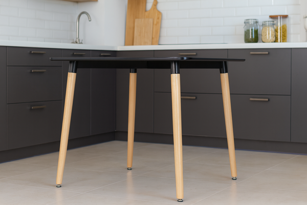 SQUARE TABLE 80 X 80 X 74 CM - BLACK