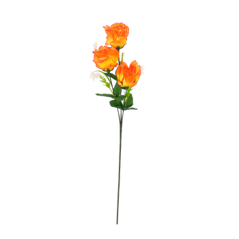SZTUCZNA GAŁĄZKA - RÓŻA Z TRZEMA KWIATAMI 62 CM MIX KOLORÓW opak=84 szt *3079
