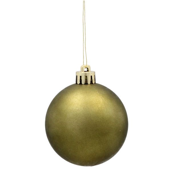 SET OF 9 BAUBLES 6 CM OLIVE/COPPER/GRAPHITE MIX DESIGNS