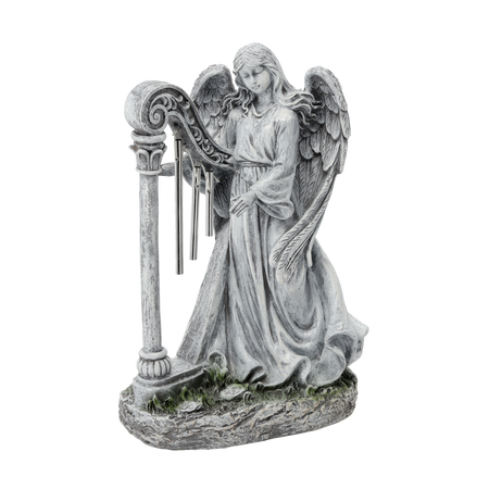FIGURE ANGEL WITH HARP 26 X 15,5 X 39 CM