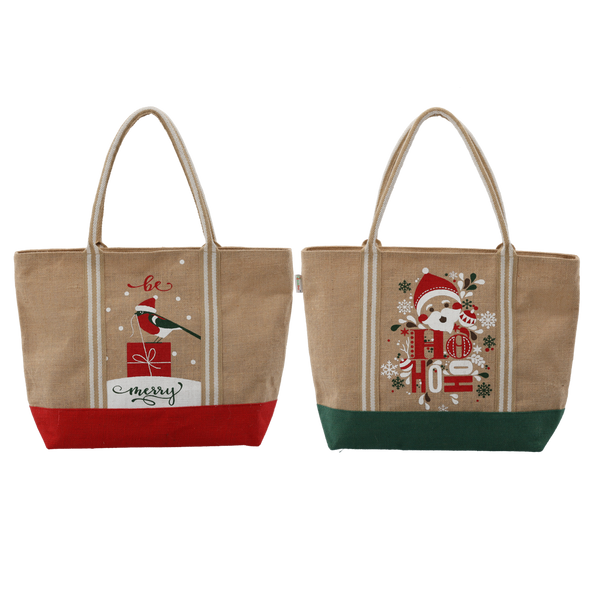 TAŠKA Z JÚTU BOŽONAR. 35 X 52 X 15 CM NA ZIPS MIX VZOROV bal=10ks *4082