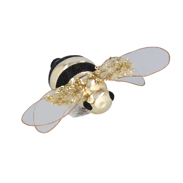 CHRISTMAS GLASS DECORATION - BEE 10,6 x 9 x 3,1 CM