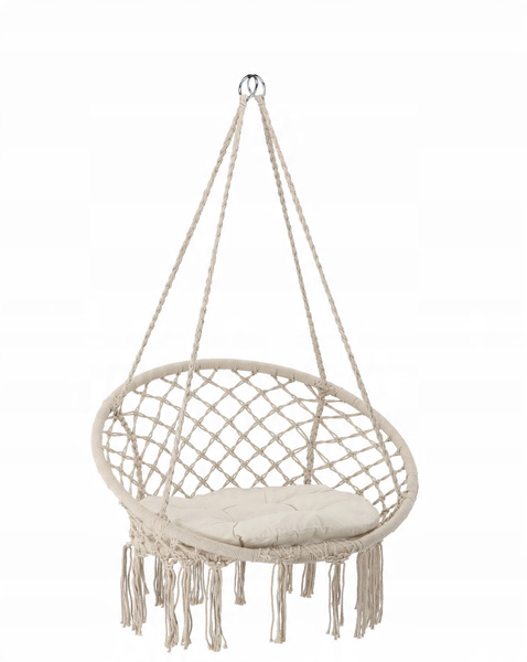 HANGING CHAIR - STORK'S NEST WITH CUSHION BEIGE