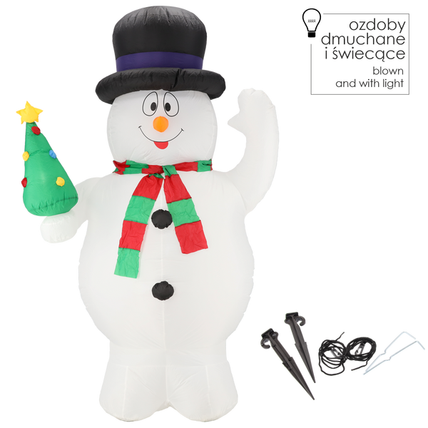 INFLATABLE SNOWMAN LED 240 CM