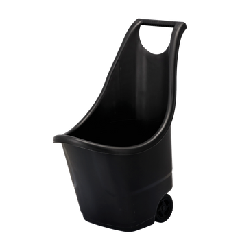 WÓZEK OGRODOWY WIELOFUNKCYJNY Z KÓŁKAMI 50L CZARNY