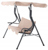 GARDEN SWING 170 x 110 x 153 CM DARK BEIGE WITHOUT FOOTSTOOL WITH CUP HOLDERS *0735