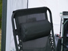 FOLDING GARDEN SUN LOUNGER WITH BASE, POCKET AND HEADREST BLACK