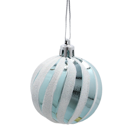 Set de 20 de ornamente rozii/bleu pentru brad *5294