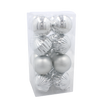 KPL. 16 BOMBEK 8 CM CZERWONY / ZŁOTY / SREBRNY *3788