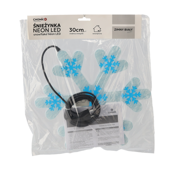 SNOWDROP ALBASTRU 30 CM NEON LED RECE ALB *8325