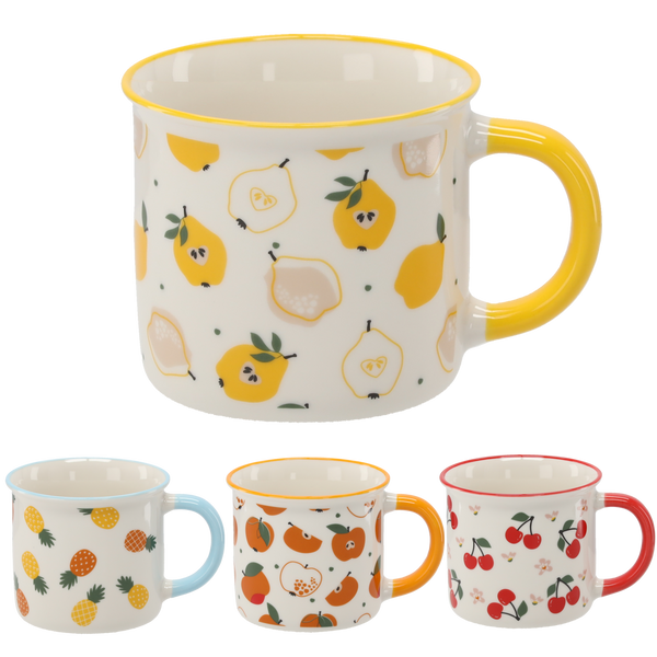 CANA DIN PORCELAN 355ML MIX DE FRUCTE MODELE pachet=12buc *6040