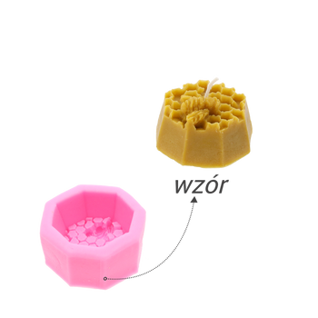 Silicone mold for candles plaster with bee