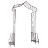 PERGOLA OGRODOWA 173 x 51 x 260 CM ANTYCZNY BRĄZ *1449
