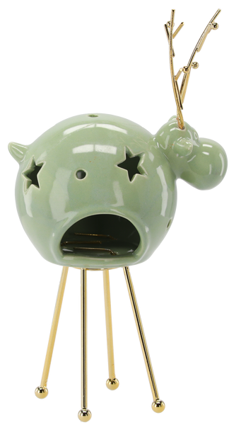 CHRISTMAS FIGURINE - STANDING REINDEER FOR TEALIGHT 27.3 CM