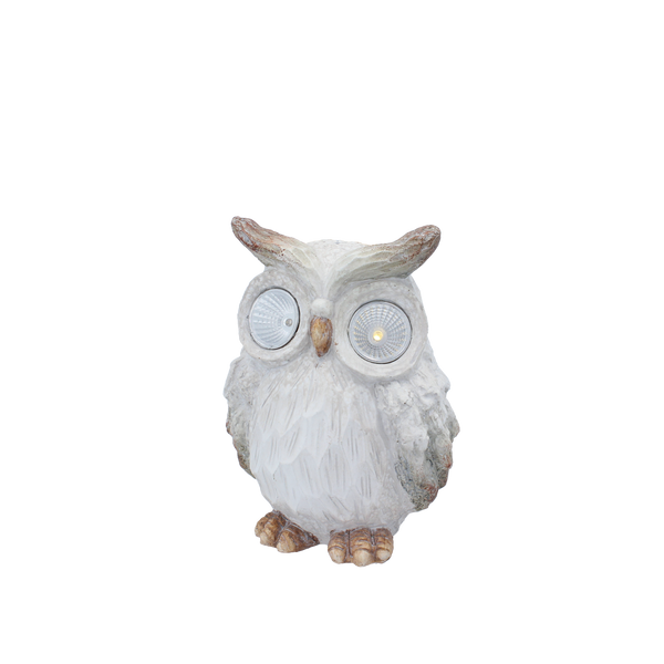 GARDEN FIGURINE - OWL WITH GLOWING EYES 14,5 x 11,5 x 19 CM LED pack=4 pcs