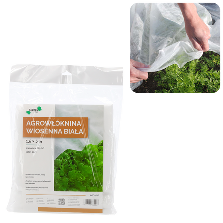 AGROTEXTIL 1.6 x 5 M JARNÍ BÍLÝ 17g *2067