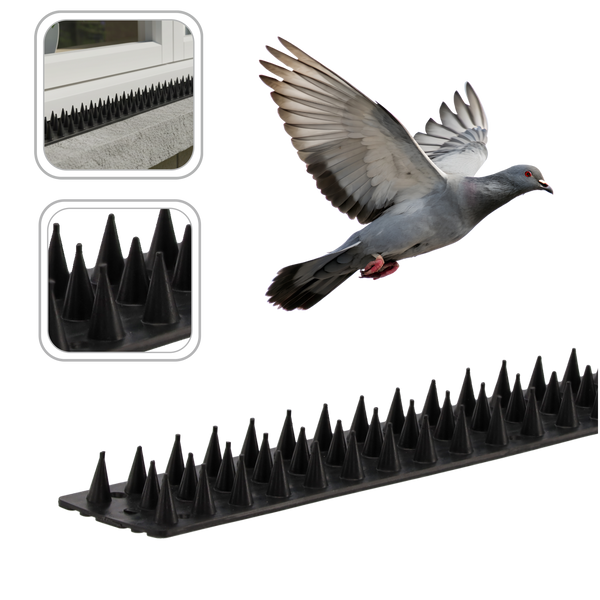 SPIKE DIN PLASTIC PENTRU PĂSĂRI 4,5X50CM NEGRU ambalaj=10buc *5413