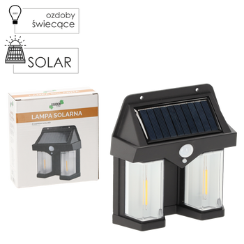 LAMPĂ SOLARĂ LED CU SENZOR DE MIȘCARE 14,4 x 4,7 x 14,9 CM *5653