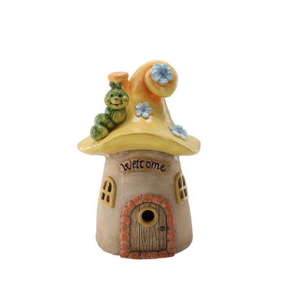 FIGURKA OGRODOWA - DOMEK GRZYBEK ŻÓŁTY 22,9 x 20,9 x  35,1 CM LED *7058